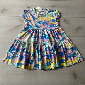NWT Rockets Of Awesome Vibrant Camouflage Pattern Pull On Kids Dress